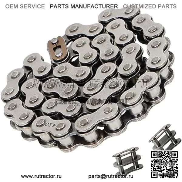 Цепь для мини-велосипеда Coleman CT200U BT200X CT200U-EX Мини-велосипед Baja Warrior MB165 MB200 Передний промежуточный вал-#420 Цепь -42 звена