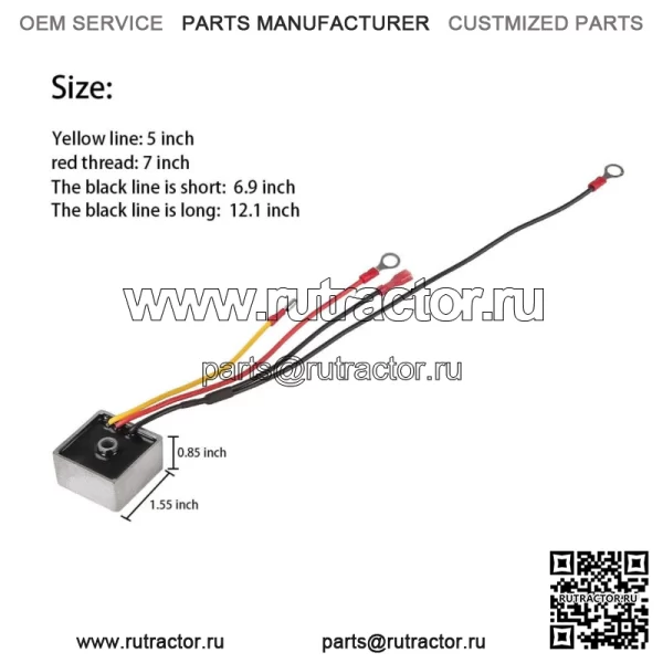 Регулятор напряжения для гольф-кара Club Car DS Carryall 92-up Gas 1015777 102711201 - Image 2