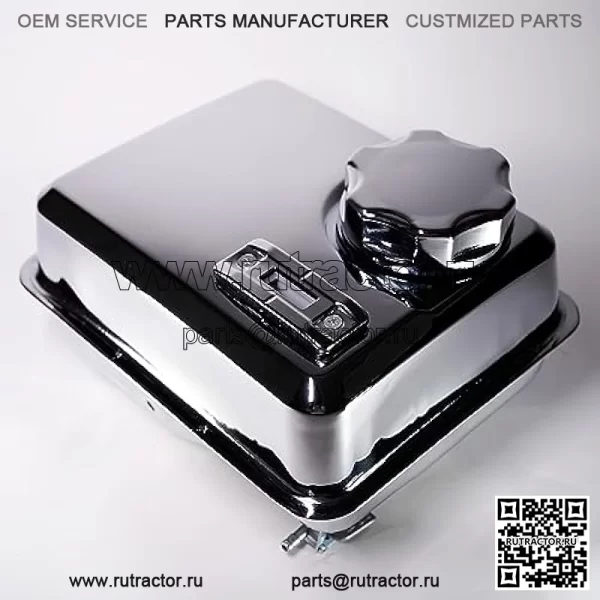Топливный бак из нержавеющей стали с хромированным покрытием объемом 4 л, с указателем уровня топлива и краном для двигателя Predator 212 Hemi, мини-байка Coleman CT200U BT200X 196 куб. см, мотоцикла Baja Massimo warrior MB200, двигателя Honda GX160 GX200 - Image 2