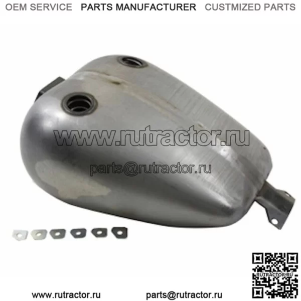 Гладкий 4-галлонный бензобак Fat Bob Bobbed с двойной крышкой Mustang Harley FXR 38-0081 (для: Harley-Davidson)