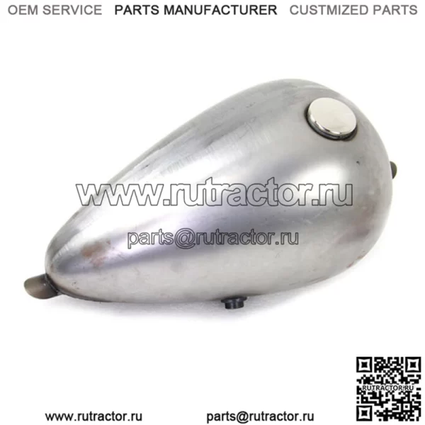 Топливный бак Raw 2,2 галлона Chopper Wasp Peanut с одной крышкой Harley Ironhead XS650 Pan (для: Harley-Davidson)