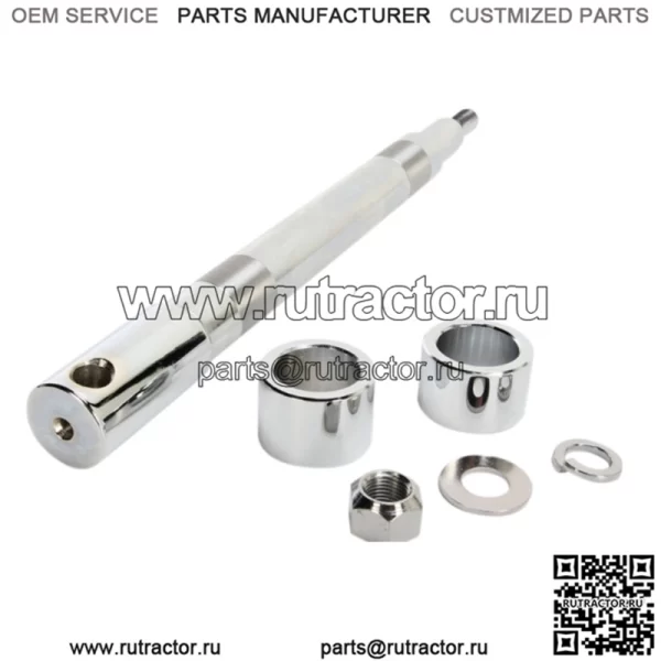 Комплект хромированной оси Drag, передняя 13-1/2" 1" Harley Touring 00-07 Twin Cam (для: Harley-Davidson)