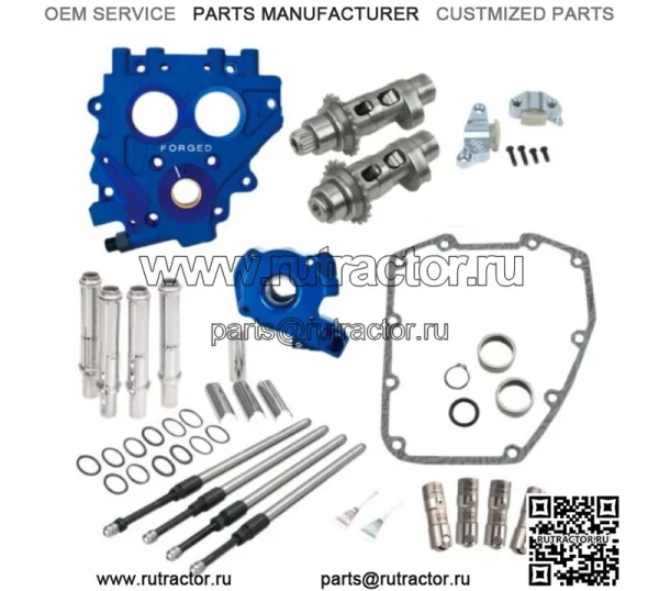 551CE Easy Chain Drive Camshaft Chest Plate Pushrod Kit Harley 06-17 550 (для: Harley-Davidson)