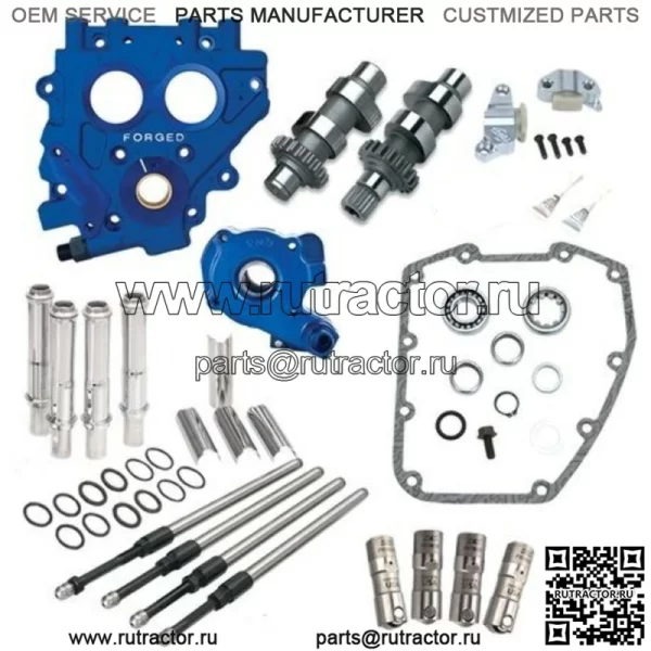 551CE Easy Chain Drive Camshaft Chest Plate Pushrod Kit Harley 99-06 550 (для: Harley-Davidson)
