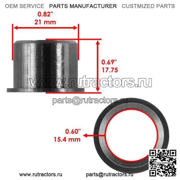 12 Верхняя нижняя втулка А-образного рычага для Yamaha Raptor 700 YFM700R 06-21 90381-15088-00 (для: Yamaha Raptor 700) - Image 2