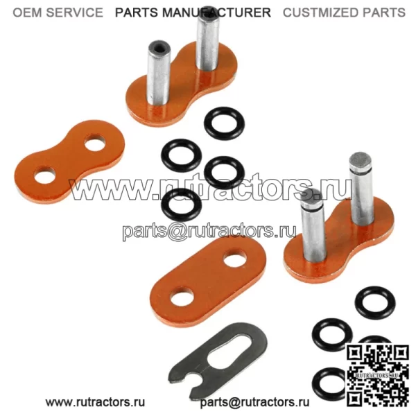 Цепь привода с оранжевым уплотнительным кольцом для Yamaha Blaster 200 YFS200 1988-1996 (для: Yamaha YFS200) - Image 4