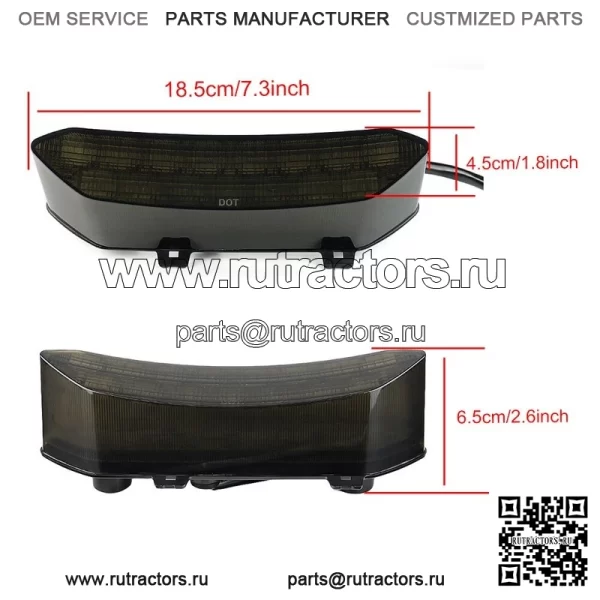 Дымчатый светодиодный задний стоп-сигнал для Yamaha Raptor 700 2006-2018 YFZ450R 2009-2018 - Image 3