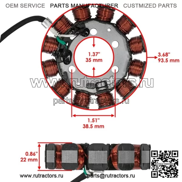 Статор и прокладка генератора для Honda CRF110F 2013-2018 31120-KYK-911 - Image 2