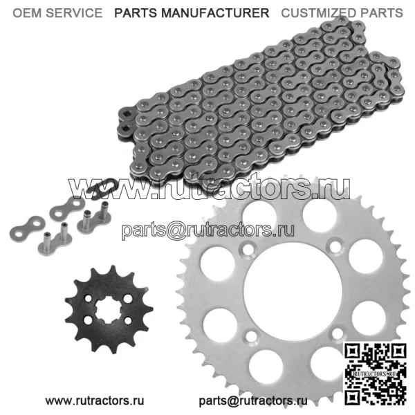 Приводная цепь и звездочка для Honda CRF125F 2014-2021 23801-HF7-000 23801-K28-910
