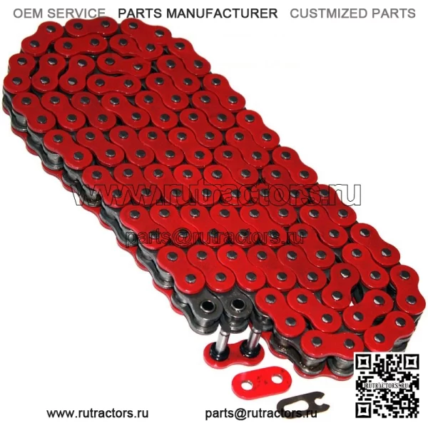 Цепь привода с уплотнительным кольцом для Honda TRX450R 2004 2005 2006 2007 2008 красная